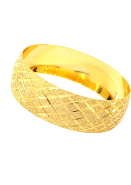 Bz 22 Ayar Altın Kaplama Baklava Desen Bilezik 2 cm BLZ-3035 modelleri