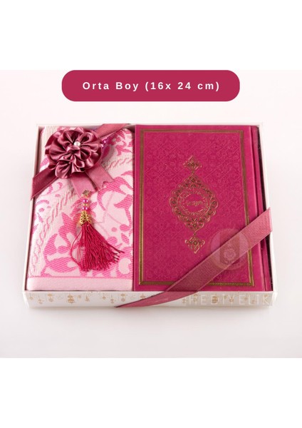 Kur'an-ı Kerim - Ahmed Hüsrev Altınbaşak - Seccade - Tesbih Seti - Desenli Kutu - ORTA Boy