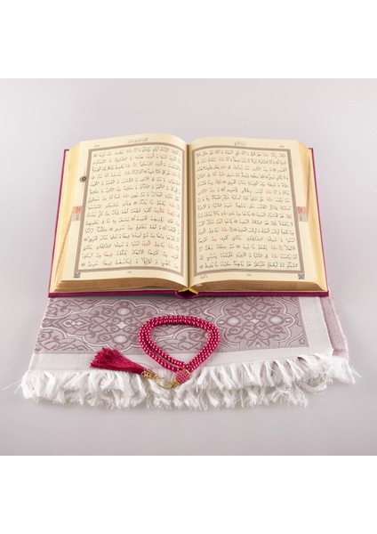 Kur'an-ı Kerim - Ahmed Hüsrev Altınbaşak - Seccade - Tesbih Seti - Desenli Kutu - ORTA Boy fırsatları