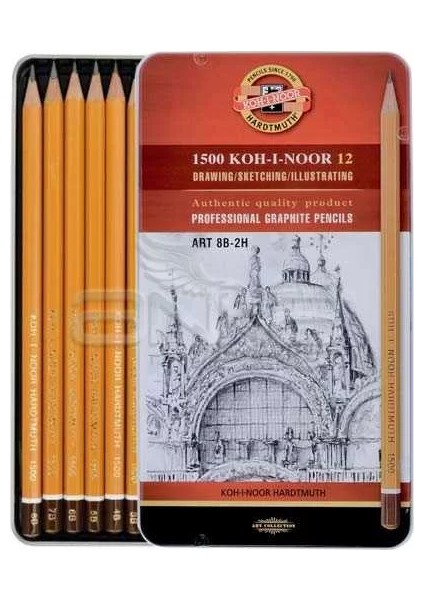 Koh-I-Noor 1500 Toison Dor 12 Dereceli Kalem Seti Art 8b-2h (1502/II)
