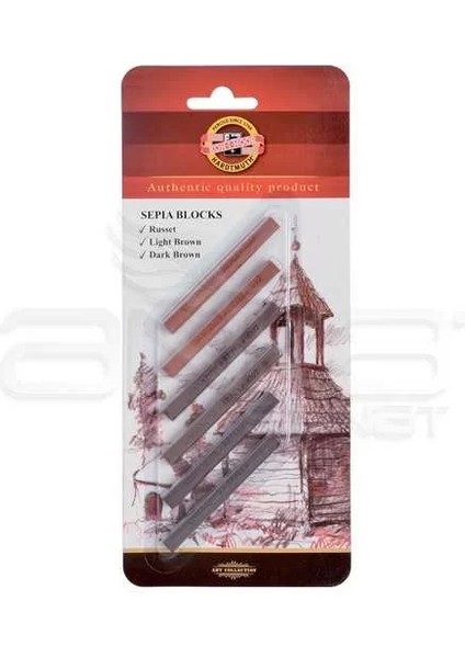 Koh-I-Noor Sepia Blocks 6lı Grafit Çubuk Seti 4392