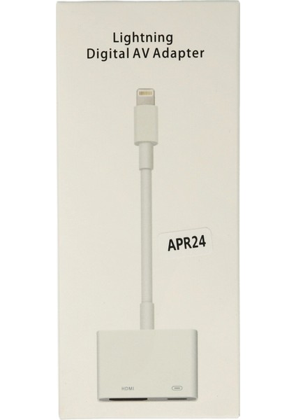 Apr 24 iPhone Hdmı Adaptör - Beyaz