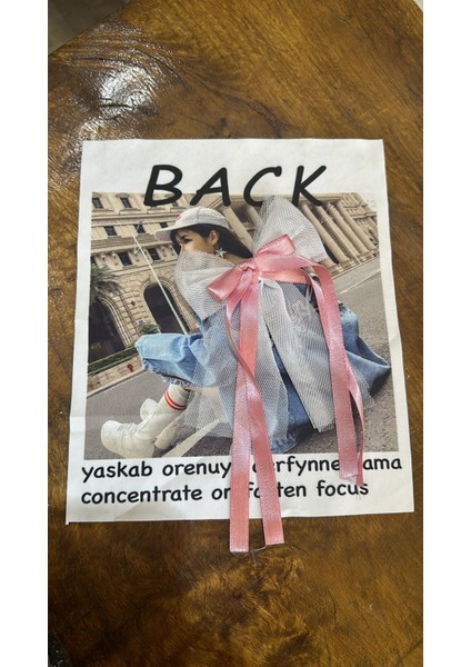 Back Yazılı Fiyonklu Kız Arma Dikiş Aplike 23X19 cm modelleri