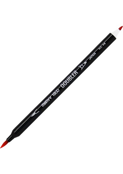 1800-46 Brush Pen Çift Uçlu Fırça Kalem Crimson Lake