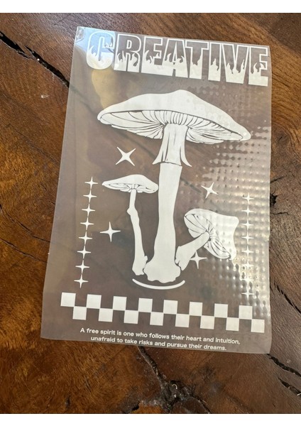 Beyaz Ütü Ile Yapışan Mantar Tişört Transfer Baskı Arma 23X14 cm fiyatları