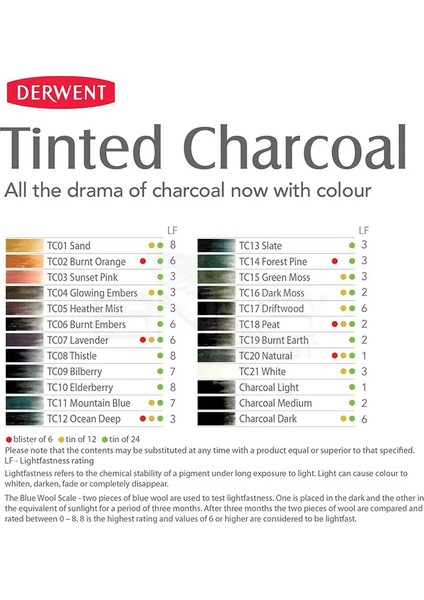 Tinted Charcoal Sulandırılabilen Renkli Füzen Kalem 24LÜ Set fırsatları