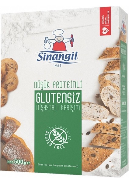Düşük Preteinli Glutensiz Nişastalı Karışım Un 6 x 500 gr