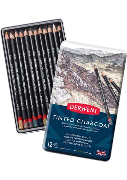 Tinted Charcoal Sulandırılabilen Renkli Füzen Kalem 12LI Set