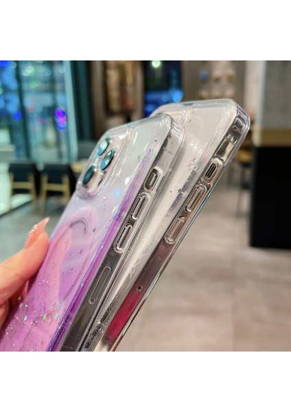 iPhone 15 Pro Max Uyumlu Yıldızlı Renkli Magsafeli Köşeleri Darbe Emici Lüx Kılıf