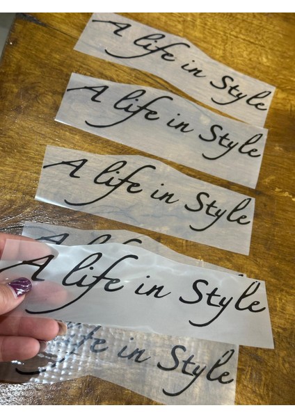 6 Adet Ütü Ile Yapışan Yazılı Tişört Transfer Baskı Arma 20X5 cm