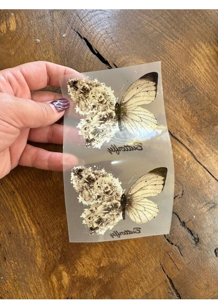 2 Adet Ütü Ile Yapışan Çiçekli Kelebek Transfer Baskı Arma 8x7 cm fiyatları