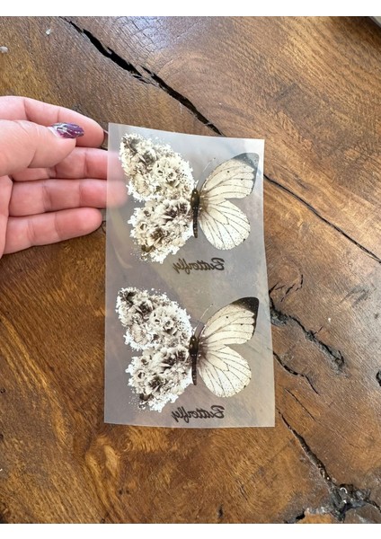 2 Adet Ütü Ile Yapışan Çiçekli Kelebek Transfer Baskı Arma 8x7 cm modelleri