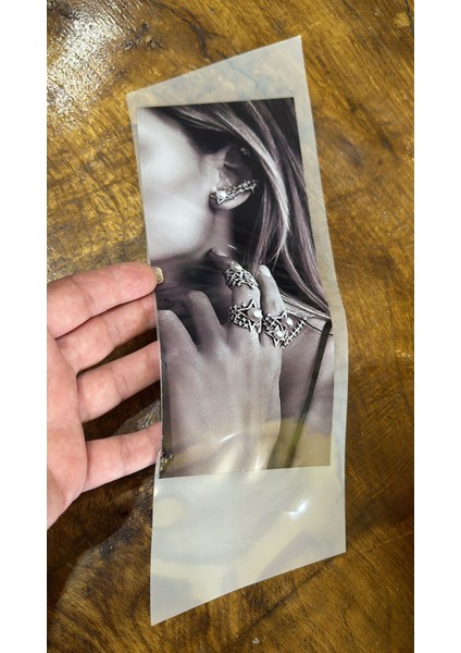 Ütü Ile Yapışan Takılı Kadın Görsel Arma Dikiş Giyim Transfer Baskı 23X10 cm