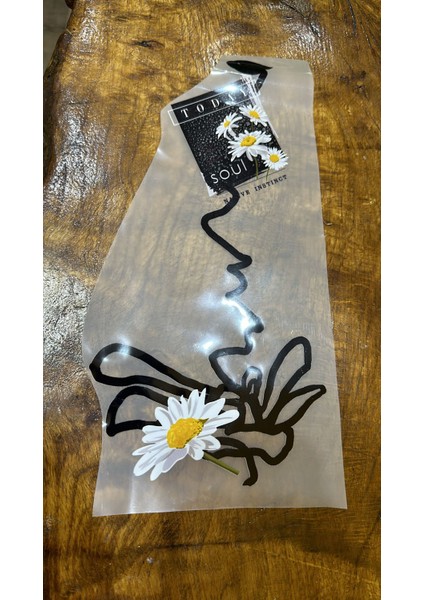 Ütü Ile Yapışan Sarmaşık Çiçek Tişört Transfer Baskı Arma 25X12 cm