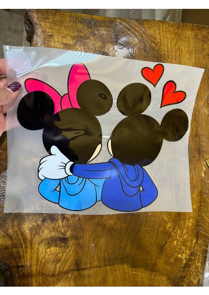 Ütü Ile Yapışan Mickey Mause ve Minnie Mause Transfer Baskı Arma 27X23 cm fiyatları