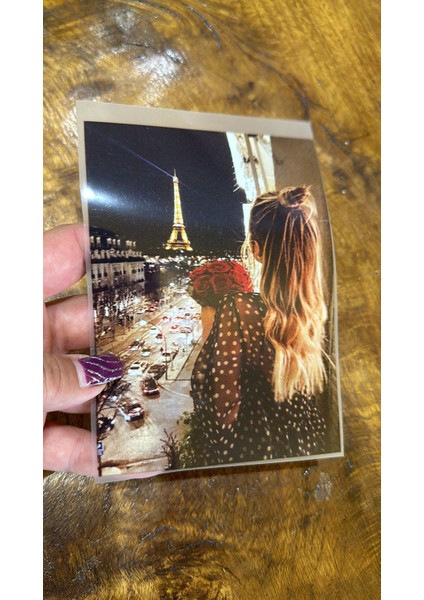 14X11 cm Ütü Ile Yapışan Paris Kızı Transfer Baskı Arma
