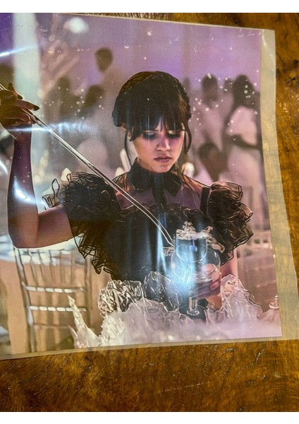 20X18 cm Ütü Ile Yapışan Wendesday Transfer Baskı Tişört Baskı Arma