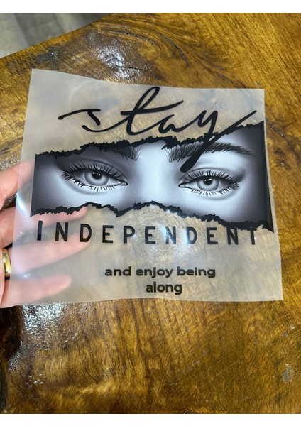 Ütü Ile Yapışan Göz Arma Transfer Baskı Tişört Baskı 19X18 cm