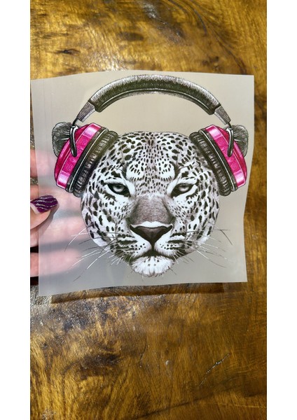 Ütü Ile Yapışan Leopar Transfer Baskı Tişört Baskı Arma 15X15 cm