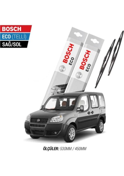 Fiat Doblo 2009 Model Silecek Takımı Bosch Eco (Telli)