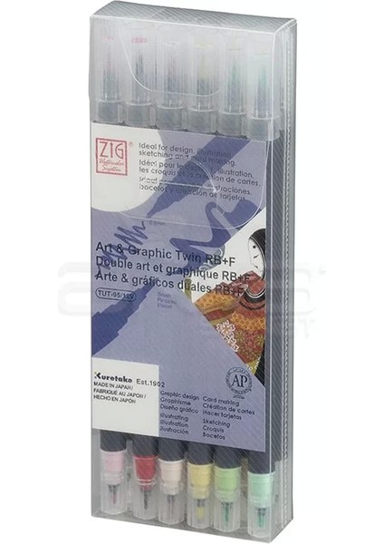 Art & Graphic Twin Rb+F Çift Uçlu Çizim Kalemi 12LI Set TUT-95/12VPA