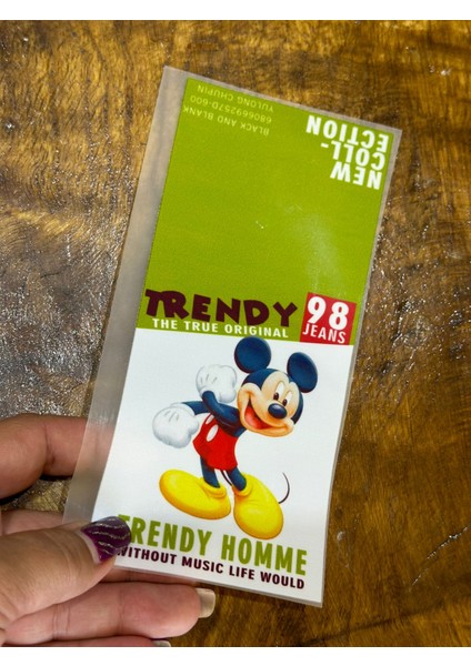 18X8 cm Trendy Home Mickey Mause Arma Transfer Baskı Tişört Baskı