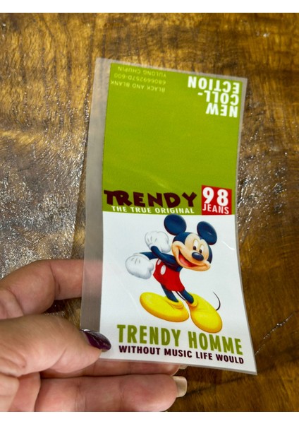 18X8 cm Trendy Home Mickey Mause Arma Transfer Baskı Tişört Baskı