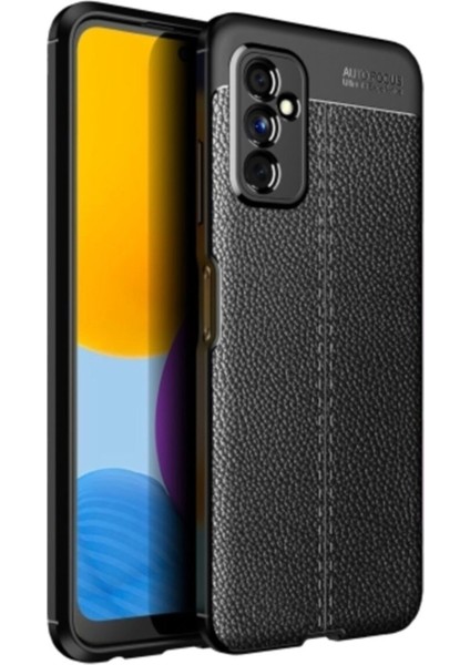 Samsung Galaxy M52 5g Kılıf Focus Derili Silikon - Siyah 13