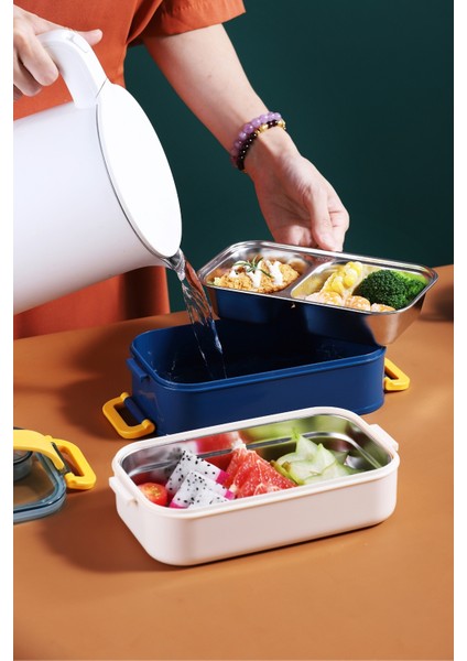 Lunch Box Ofis Okul Için Taşınabilir Çelik Sefer Tası Yemek Kutusu fiyatları