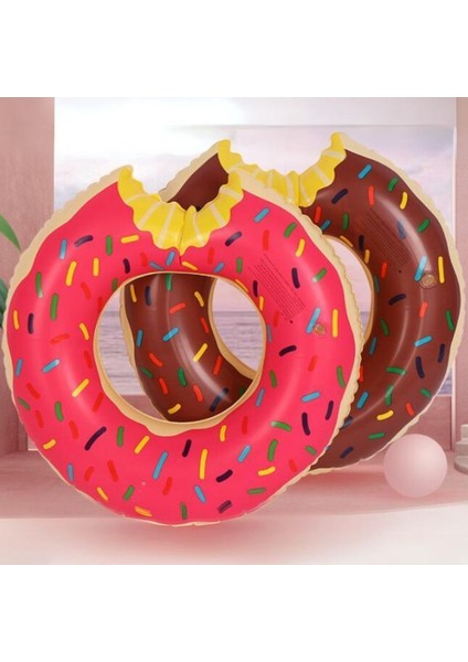Tekno Trust Kahverengi 6-12 Yaş Donut Simit Şişme Deniz Havuz Simidi Çocuk Yüzme Simidi 80 cm