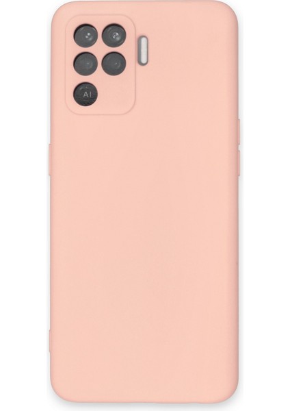 Oppo Reno 5 Lite Kılıf Nano Içi Kadife Silikon - Pudra 13