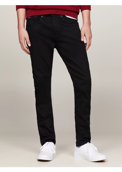 Erkek Tapered Slım Fıt Black Jean Pantolon