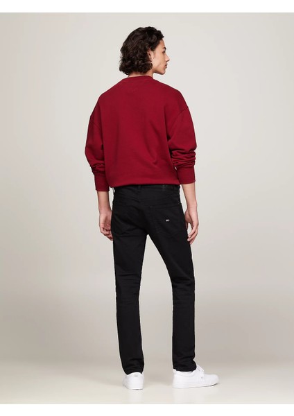 Erkek Tapered Slım Fıt Black Jean Pantolon
