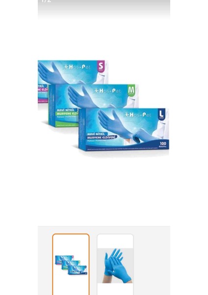 Mavi Pudrasız Nitril Eldiven L Beden (10 Paket)