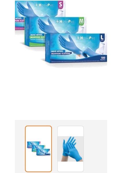 Mavi Pudrasız Nitril Eldiven L Beden (10 Paket) modelleri