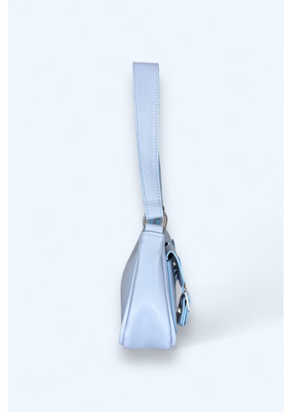 Kadın Mavi Suni Deri Mini Boy 2 Küçük Cepli Çanta fiyatları