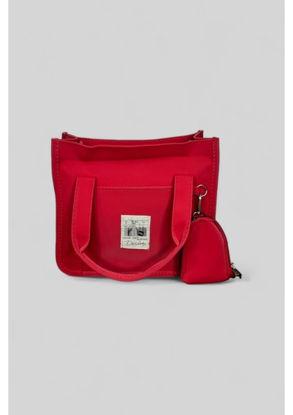 Kırmızı Kadın El ve Omuz Çantası