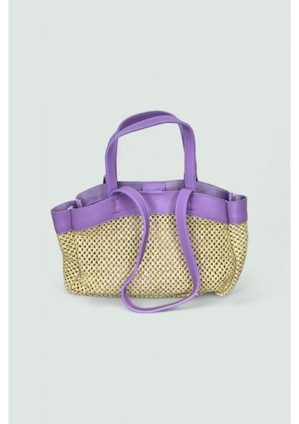 Kadın Hasır Cüzdanlı El ve Omuz Çantası