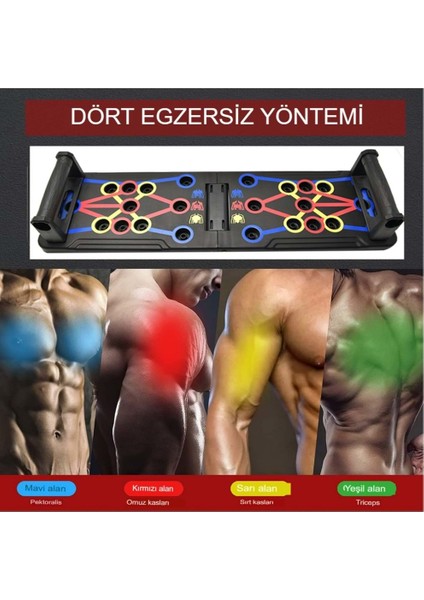 Şınav Çalışma Platformu Tahtası Aleti Fitness Spor Kondisyon