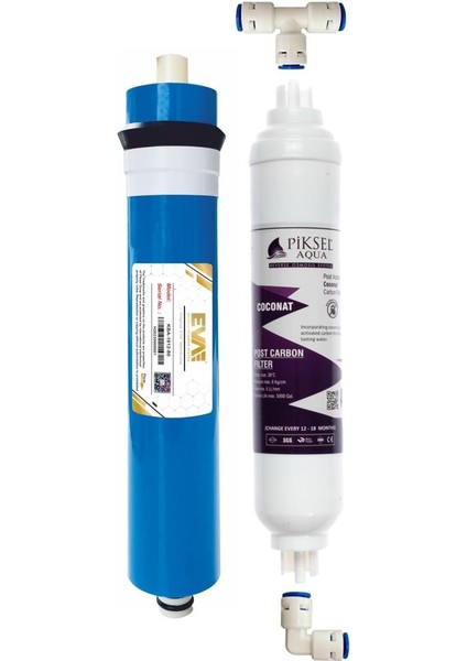 Su Arıtma Cihazı Master Membran ve Piksel Aqua Tatlandırıcı Post Carbon Filtre