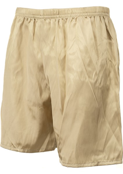 Erkek Saten Kumaş Şort Düz Renk Beli Lastikli Cepsiz Hafif Kumaş indirimleri