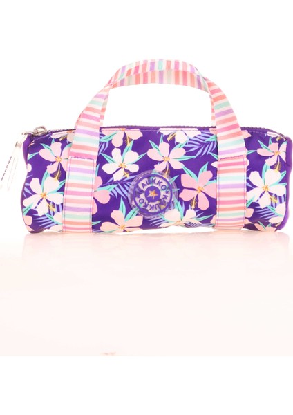 Travel Double Stripe Kalem Çantası Purple K2596