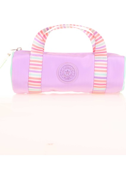 Travel Double Stripe Kalem Çantası Lilac K2597