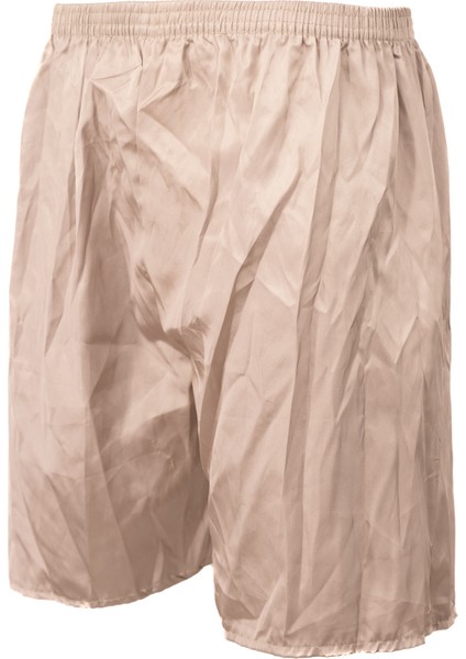 Erkek Saten Kumaş Şort Düz Renk Beli Lastikli Cepsiz Hafif Kumaş indirimleri