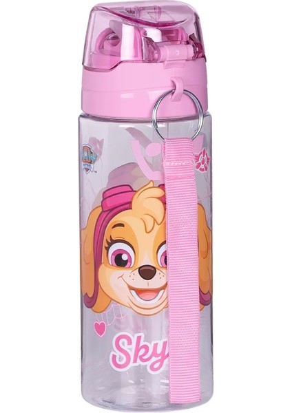 500 ml Paw Patrol Pipetli Askılı Kilitlenebilir Su Matarası