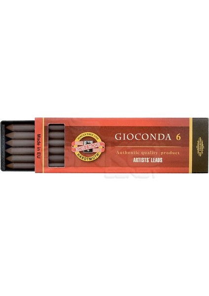 Koh-I-Noor Gioconda Grafit Uç 5.6 x 120MM 6lı 4378 Dark Brown Sepia