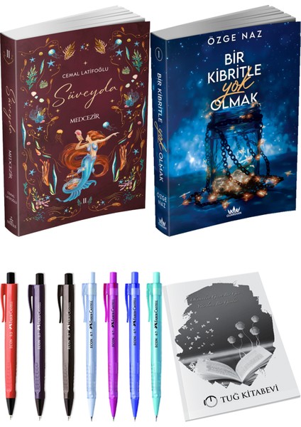 Bir Kibritle Yok Olmak Özge Naz ve Ephesus Yayınları Süveyda 2 Medcezir Cemal Latifoğlu 2li Set