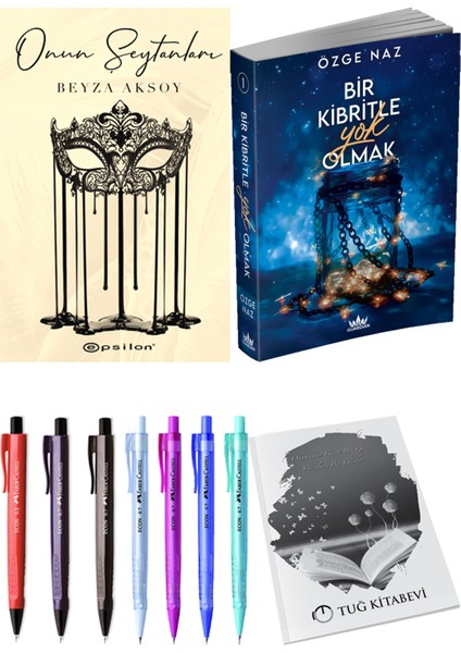 Bir Kibritle Yok Olmak Özge Naz ve Epsilon Yayınevi Onun Şeytanları Beyza Aksoy 2li Set