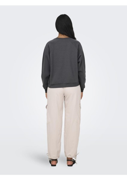 Kadın O-Yaka Basic Sweatshirt - 15325979