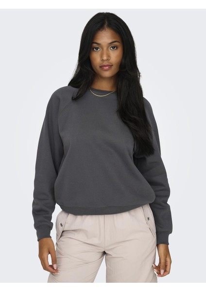 Kadın O-Yaka Basic Sweatshirt - 15325979